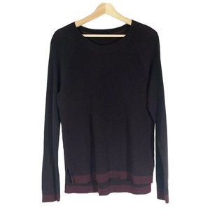 Rag & Bone Knit Pullover Sweater Top Long Sleeves Burgundy Sz M